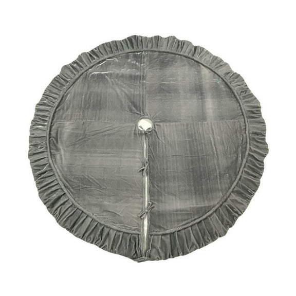 72" Plush Silver Velvet Tree Skirt