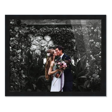 6x12 Frame Black Picture Frame - Complete Modern Photo Frame Includes UV Acrylic Shatter Guard Front, Acid Free