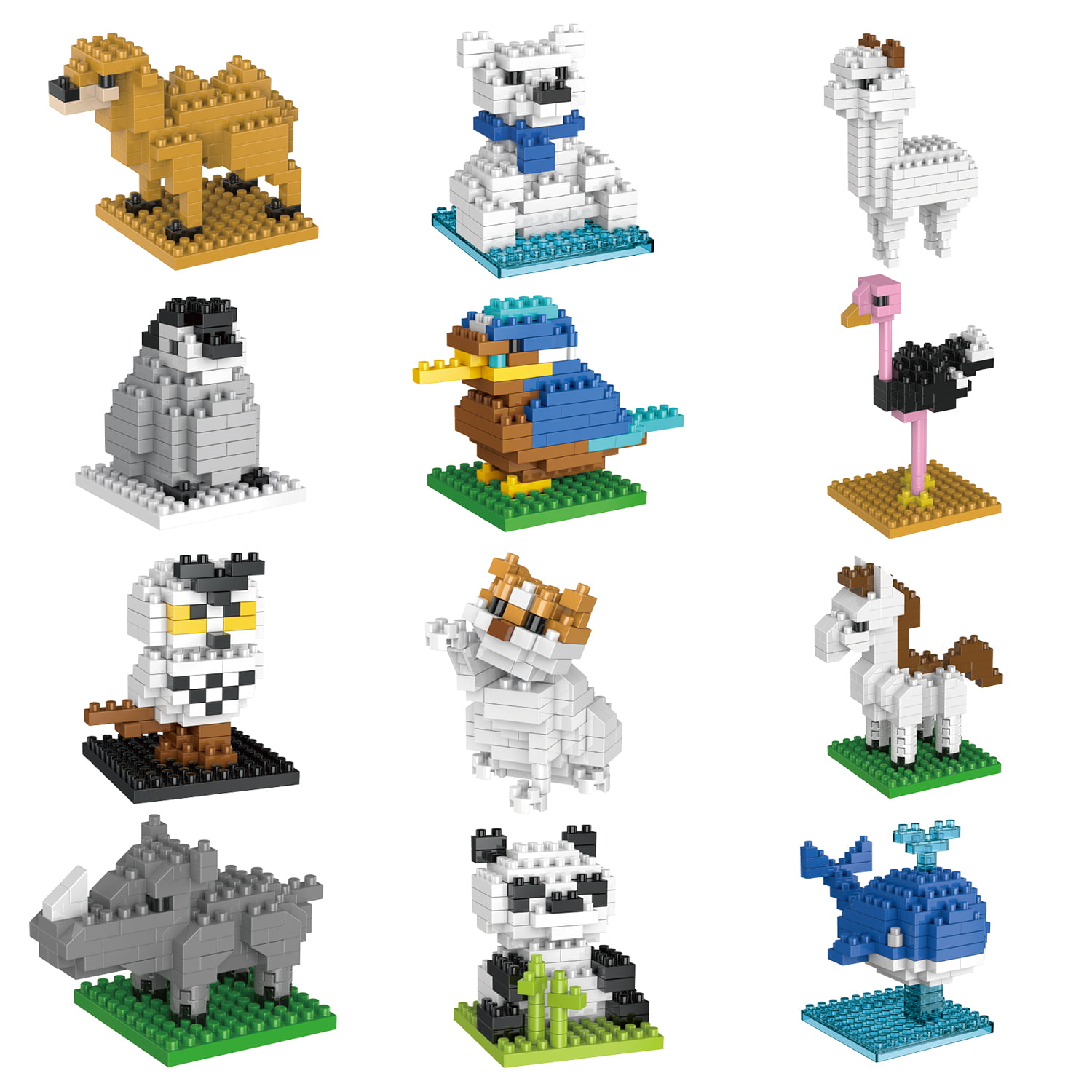 Mini Animals Building Blocks for Toddlers,Education Learning STEM Toy -  