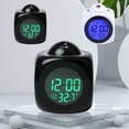 thumbnail image 3 of Reloj Electrónico de Proyección Reloj Inglés, Reloj de Proyección Reloj Despertador Multifunción, Reloj Despertador de Proyección LCD Negro, 3 of 5