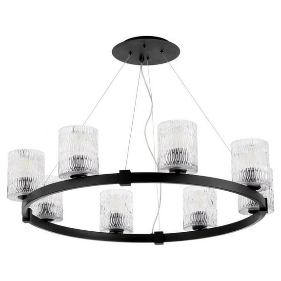 Longwood Warren 8 Light Chandelier-Noir Finish Bailey Street Home 183-Bel-4539631