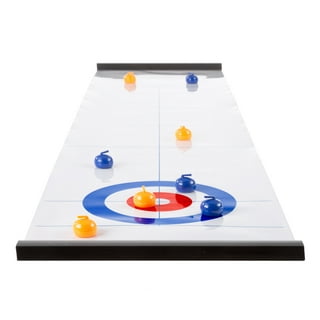 angwang Desktop Curling,Foldable Mini Curling Table Curling Ball Tabletop  Curling Game for Kid Adult Family School Travel Tabletop Culing Game Family