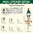 thumbnail image 2 of Wadada Christmas Snowman Face Stickers, 3 Sheet Christmas Ornaments Decals for Crafts, Reflective Vinyl Wall & Glass Decor, Reusable, Irregular Shape, Green, Indoor Usage, Holiday Party Supplies, 2 of 6