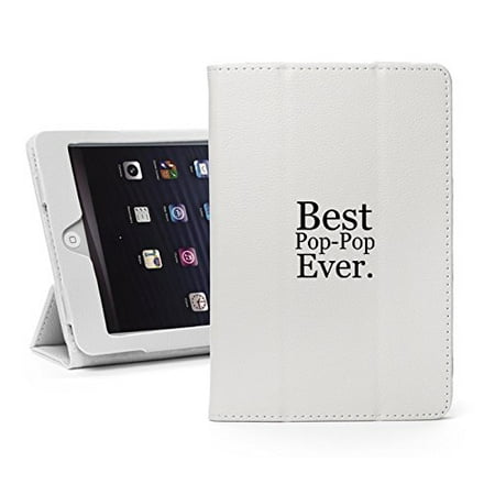 For Apple iPad Mini 4 White Leather Magnetic Smart Case Cover Stand Best Pop-Pop (Best 4g Mifi In India)