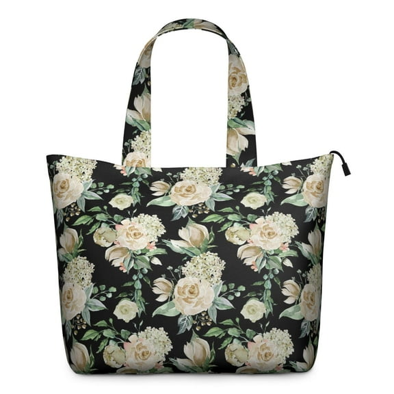 Flower Women's Large Weekend Travel Bag Moving Canvas Handbag Thick Double Layer Beach Weekend Travel Unisex Hospital Maternity Delivery with Toiletry Waterproof