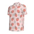 thumbnail image 4 of Wukai Strawberry And Flowers Men’s Polo Shirts,Quick-Dry Athletic Shirt,Classic Fit Shirts-Small, 4 of 8