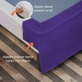 thumbnail image 3 of CCNY Magic Bed Skirt 21 Inch Drop Pleated Pattern With Split Corners Microfiber Bed Skirts (King-Purple), 3 of 5