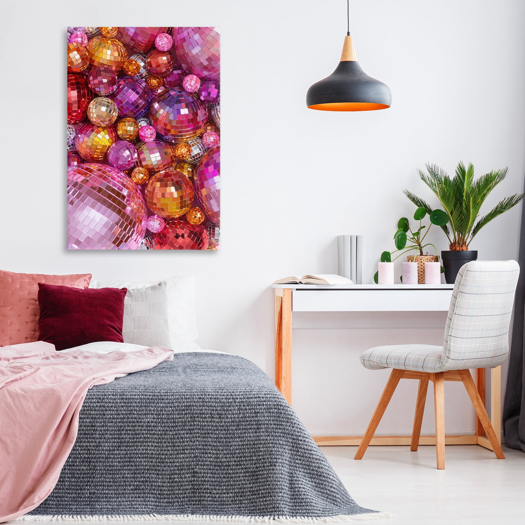 Stupell Industries Various Size Disco Balls Performing Arts Painting Gallery Wrapped Canvas Art Print Wall Art, 30 x 45