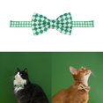 thumbnail image 4 of Collar de gato separable con linda pajarita, cuello clásico con de cuadros con hebilla de seguridad ajustable, apto para , , - beige Verde beige Salvador Collar de gato, 4 of 9