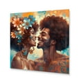 thumbnail image 2 of Designart "Love s Radiance in a Black Couple I" Romantic Metal Art Living Room, 2 of 5
