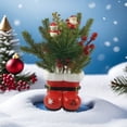 thumbnail image 7 of Clode Ceramic Santa Boots Christmas Decoration Red and White By Stork Ornament, 7 of 7