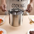thumbnail image 3 of Italian Pasta Pot with Steamer Insert Stainless Steel Induction w/Pot A1O Jahhsay, 3 of 8