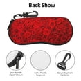 thumbnail image 3 of Sikiie Red Rose Sunglasses Soft Case Neoprene Zipper Eyeglass Case, Zipper Portable Spectacle Cases for Men Women, 3 of 6