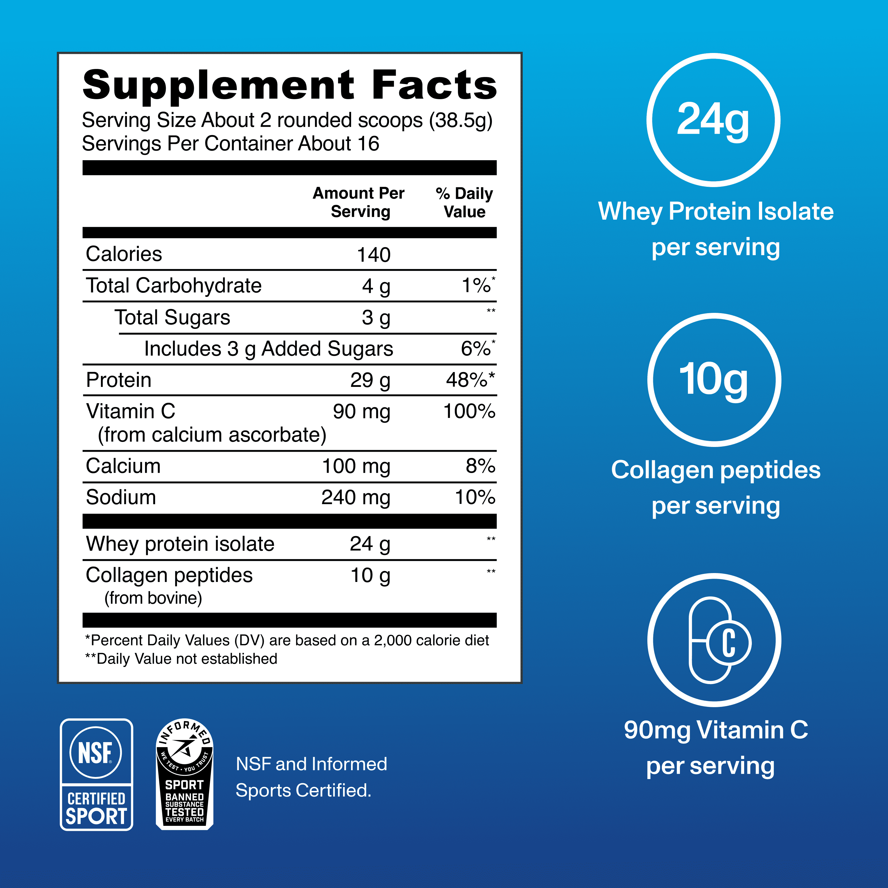 Vital Proteins Whey Protein + Collagen Peptides Powder, Supports Lean Muscle, Recovery and Joint Health, Vanilla, 21.7oz