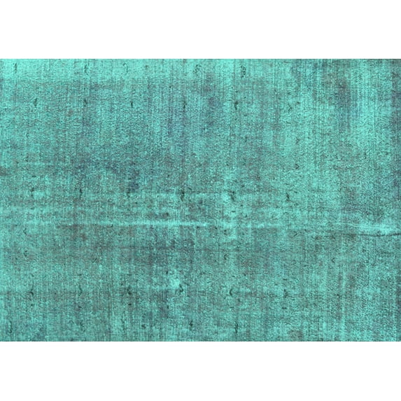 Ahgly Company Machine Washable Indoor Rectangle Persian Turquoise Blue Bohemian Area Rugs, 3' x 5'