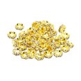 thumbnail image 1 of Unique Bargains 6mm Spacer Beads, 200pcs Bead Spacers Rhinestone Round Bulk Beads Wave for Jewelry Making, Gold, 1 of 5