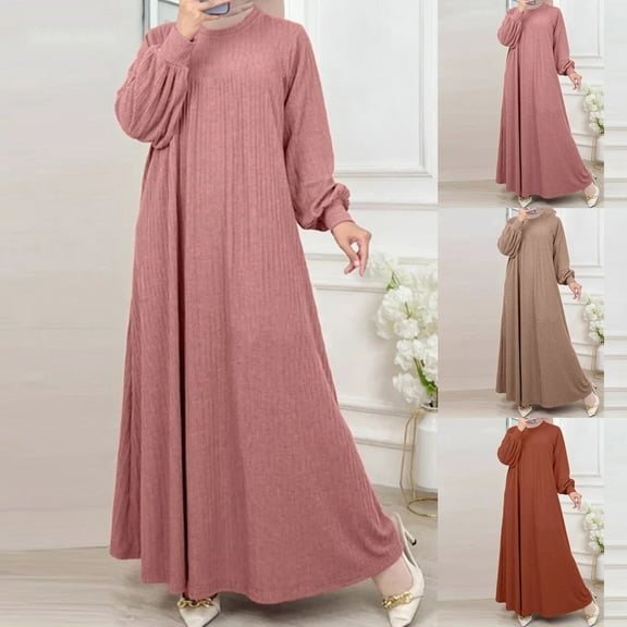 STETMN Plus Size Dresses for Women Casual Ribbed Knit Cozy Dress Fall Winter Sweater Dresses