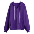 thumbnail image 5 of Mercatoo Zip Up Sweatshirt for Teen Girls 2025 Trendy Cute Oversized Hoodie 𝗬2k Sweatshirts Long Sleeve Jackets with Pockets, 5 of 6