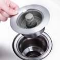 thumbnail image 3 of Kitchen Sink Drain Stopper Strainer, 3-in-1 Pop-Up Sink Strainer with Stainless Steel & ABS for Universal Sinks, 3 of 5