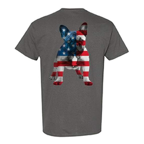Awkward Styles American Flag French Bulldog Men T Shirt Independence Day Pro America Bulldog T shirt for Men Gifts Pro America Bulldog T shirt for Him Dog Girls Gifts USA Print on the Back Only