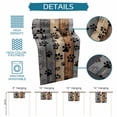 thumbnail image 6 of Haze Blue Brown Table Runner - 72 Inch Long Rustic Farmhouse Dog Paw Vintage Cotton and Linen Blended Dress Scarves Farmhouse Table Runner for Kitchen Dining, Coffee Table, 13" x 72", 6 of 8
