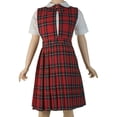 thumbnail image 3 of Cookie's Little Girls’ Slit Neck Jumper (Sizes 2 - 6X) Color: red/green/white/gold *plaid #68* Size: 5, 3 of 3