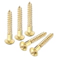 thumbnail image 1 of Uxcell Paquete de 20 Tornillos de Madera, M2.5 x 18mm de Latón con Cabeza Redonda Ranurada, 1 of 6