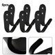 thumbnail image 1 of Towel Hanger Holder Coat Single Hook Kitchen Bathroom Bedroom U-shaped Wall-mounted Solid Metal 4pcs Accessories, 1 of 9