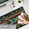 thumbnail image 4 of Rectangle Boho Style Mandala Mouse Mat, Gothic Cool Mousepad with Design, Large Non-Slip Rubber Gaming Mouse Pad with Stitched Edges, Office Mouse Pad for Women Men Kids, 31.5x11.8in, 4 of 7