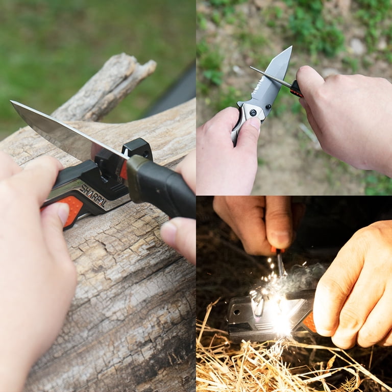 SHARPAL 101N 6-In-1 Knife Sharpener & Survival Tool, Fire Starter