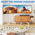 thumbnail image 3 of RTVR Rolling Mobile TV Cart Stand on Wheels for 32-60 inch Screens, Roku TV Mount Stand Compatible with All Apple Roku Ultra, 3 of 9