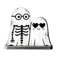 thumbnail image 2 of PoyoKee Ghost Reading Halloween Decorations, Ghost Reading Book Shelf Decor Spooky & Cute Stuff, Wooden Halloween Decor for Indoor Bedroom Fireplace, 2 of 7