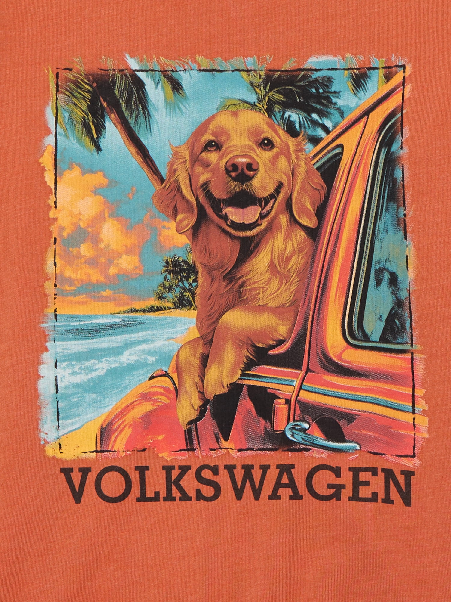 Volkswagen Boys Golden Retriever Graphic Tee with Short Sleeves, Sizes 4-18