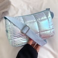 thumbnail image 4 of Bolsa De Hombro Bolsa de viaje de invierno Moda acolchada Check Underarm Bag Casual Nylon Soft para el trabajo Tmvgtek Para Estrenar, 4 of 9