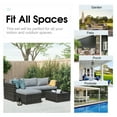 thumbnail image 4 of Modern Outdoor Patio Furniture Set，5-Piece Gray Wicker Sectional Sofa, with Gray Cushions and Coffee Table, Perfect for Gardens, Patios, and Backyards, 4 of 5