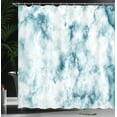thumbnail image 4 of Ambesonne Nature Shower Curtain, Grunge Marble Effect, 69"Wx75"L, Cadet Blue Seafoam, 4 of 5