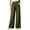 Army Green15, variant on Jeans for Women Elastic High Waist Seam Wide Leg Pants, Solid Large Patch Pocket Loose Fit Full Length Textured Casual Trousers Jeans for Women