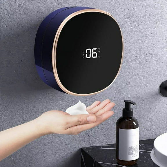 Wall Mount Liquid Soap Dispensers Automatic Foam LED Temperature Display Touchless Fo xc6781