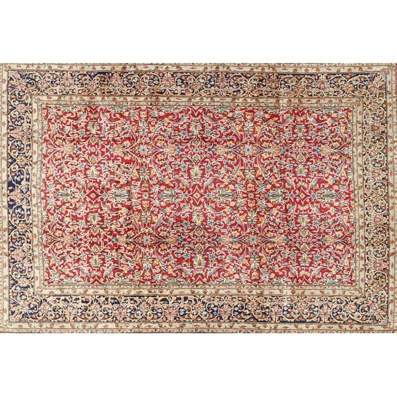 Ahgly Company Indoor Rectangle Traditional Chestnut Red Persian Area Rugs, 7' x 9'