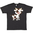 thumbnail image 3 of Inktastic Cute White Holstein Cow with Brown Spots T-Shirt, 3 of 5