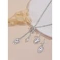 thumbnail image 5 of Sparkling Bridal Wedding Jewelry for Women Set Crystal Y-Necklace Tassel Necklace Rhinestone Teardrop Dangle Drop Earrings Brides Bridesmaids Weddings Party Prom Jewelry, 5 of 6
