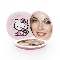 Impressions Vanity Hello Kitty Pretty Pink LED Compact Mirror for Women with 3X Magnification