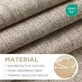 thumbnail image 2 of Cortinas opacas Joydeco de lino natural, 132 x 183 cm, 2 paneles, 2 of 9