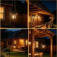 thumbnail image 5 of Solar Powered Outdoor Hanging Lantern with Simulated Flame Effect Courtyard Garden Patio Decorative Ambient Light for Villa Camping, 5 of 8