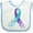 White and Blue, variant on Inktastic Suicide Prevention Ribbon with Blue and Purple Hearts Boys or Girls Baby Bib