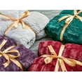 thumbnail image 5 of Chanasya Fuzzy Faux Fur Elegant Rectangular Embossed Throw Blanket - Plush Sherpa Microfiber Blanket for Bed Couch (60x70 Inches) Dark Gray, 5 of 9
