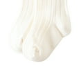thumbnail image 3 of Biekopu Toddler Baby Medium Tube Socks, Solid Color Ribbed Knit Knee High Socks Seamless Uniform Stockings, 3 of 3