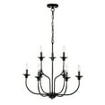thumbnail image 4 of Rosalynne 25.8 in. 9-Light Indoor Matte Black Finish Chandelier with Light Kit, 4 of 5