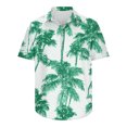 thumbnail image 4 of Blusa y camisa de manga corta con cuello vuelto Camisa casual para hombre Camisa de bolos vintage de manga corta Camisas de verano de playa cubana Camisa con botones Blusa para hombre Poliéster, 4 of 5