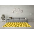 thumbnail image 3 of Ahgly Company Indoor Round Solid Yellow Modern Area Rugs, 7' Round, 3 of 4